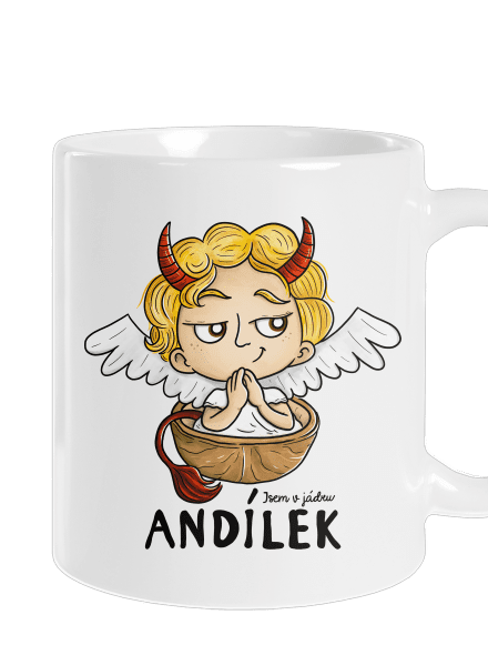 Andílek klasický hrnek White