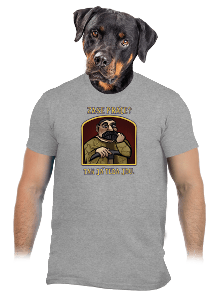 Zase práce? pánské tričko Sport Grey