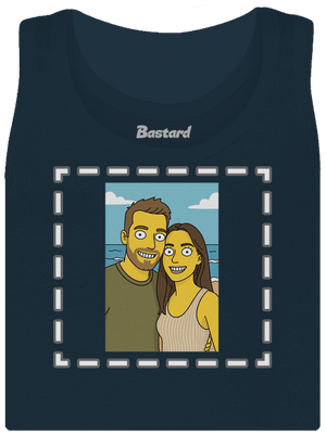 Simpsonovi z vlastní fotky dámské tílko klasické Navy