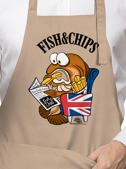 Fish and chips zástěra Rope