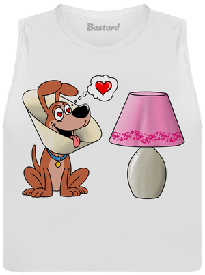 Zamilovaný pes dámské tílko volné White