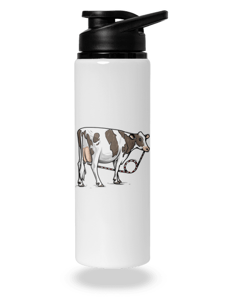 Cow drink lahev na vodu White