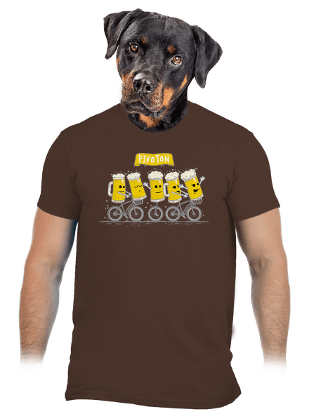 Pivoton pánské tričko Brown