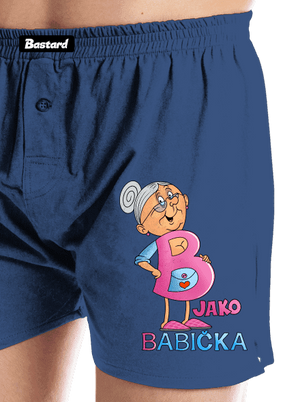 B jako babička pánské trenky Blue
