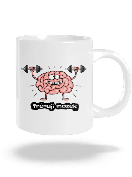 Trénuji mozek velký hrnek White