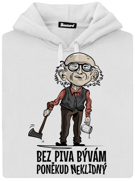 Neklidný bez piva dámská mikina klokanka White