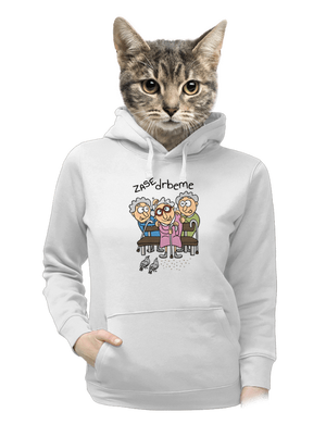 Zase drbeme dámská mikina klokanka White