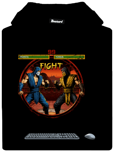 B17: Mortal Kombat pánská mikina klokanka Black