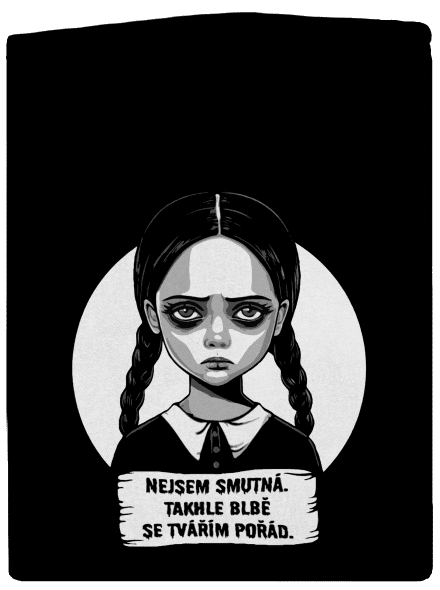 Nejsem smutná pánská mikina na zip Black