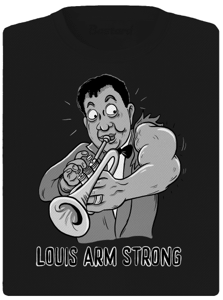 Louis Armstrong dámské sportovní tričko Black