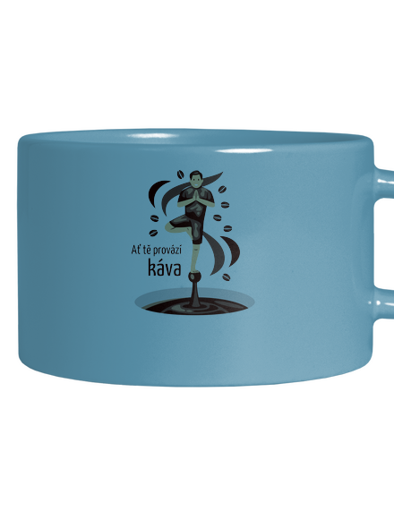 Káva provází hrnek makronka Blue Macaron