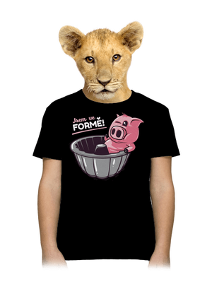 Ve formě dětské tričko Black