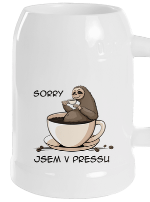 V pressu půllitr White