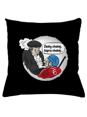 Český hokej polštář Black