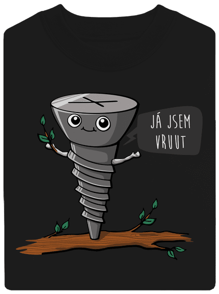 Já jsem Vruut unisex mikina bez kapuce Black