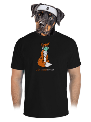 Liška Bystrouška pánské sportovní tričko Black