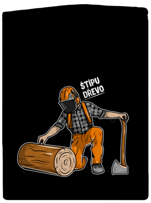 Dřevorubec pánská mikina na zip Black