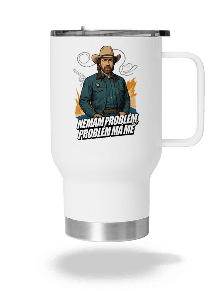 B19: Chuck Norris z Walker, Texas Ranger termohrnek White