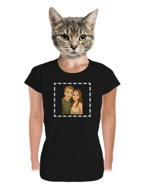 Ghibli efekt z vlastní fotky dámské tričko premium Black