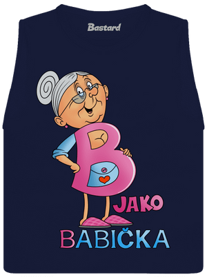 B jako babička dámské tílko volné Navy