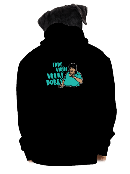 Velký dobrý pánská mikina na zip Black