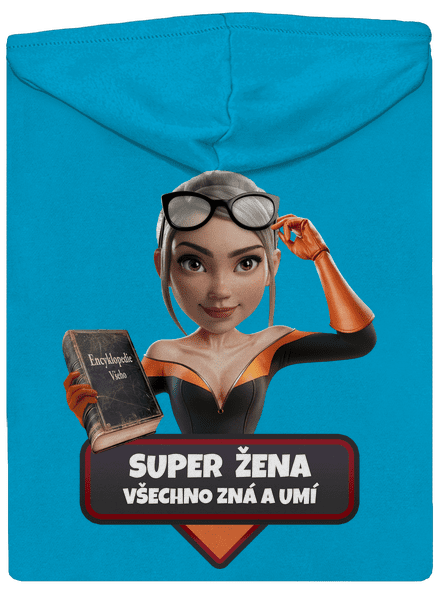 Super máma dámská mikina na zip Blue Atol