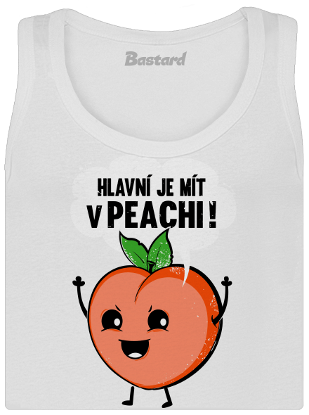 V peachi dámské tílko klasické White