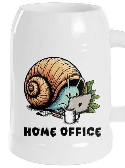 Šnekův home office půllitr White