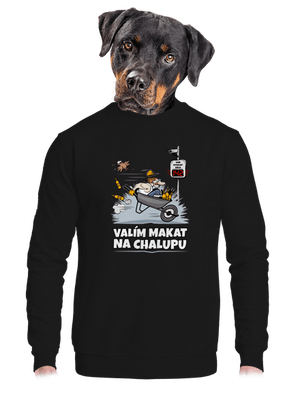 Valím na chalupu unisex mikina bez kapuce Black