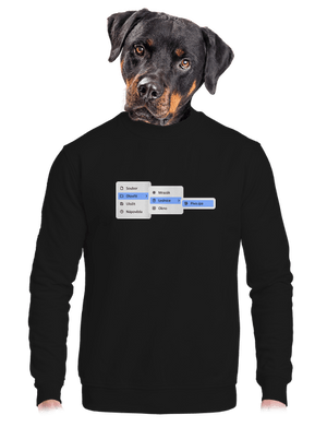 unisex mikina bez kapuce