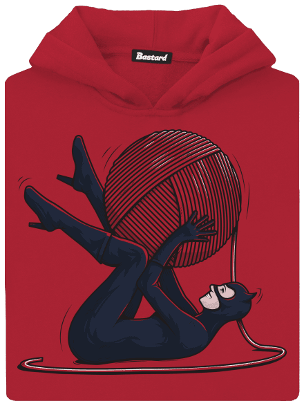 Catwoman dětská mikina klokanka Fire Red