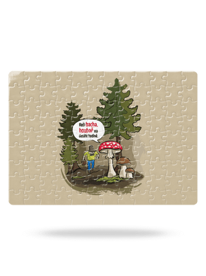Bacha houbař puzzle White
