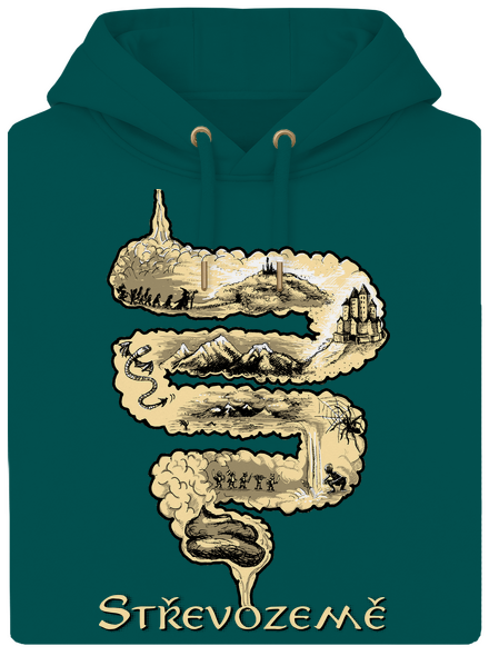 Střevozemě unisex mikina premium Emerald Green