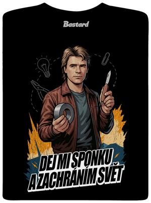 B19: MacGyver pánské dlouhý rukáv Black