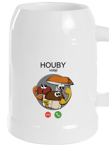 Houby volají půllitr White