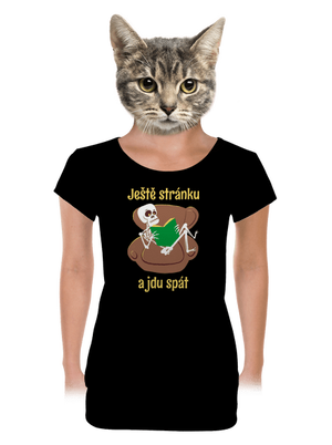 Ještě stránku dámské tričko s lemem Black
