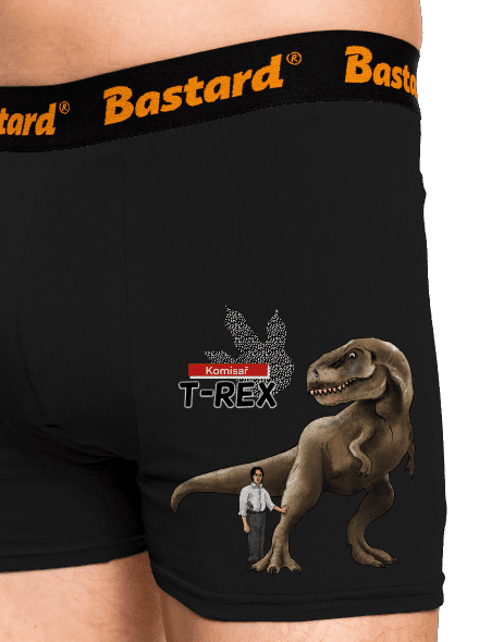 Komisař T-Rex boxerky Black