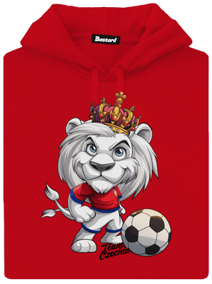 Fotbalový lev pánská mikina klokanka Red
