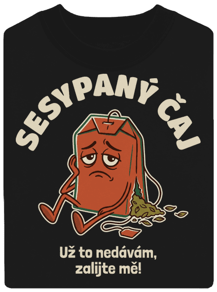 Sesypaný čaj unisex mikina bez kapuce Black