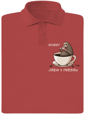 V pressu pánská polokošile Burgundy