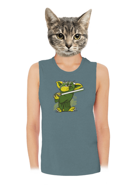 Yoda v rákosí dámské tílko volné Heather Deep Teal