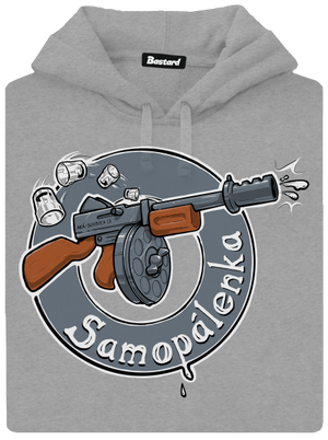 Samopálenka pánská mikina klokanka Light Melange