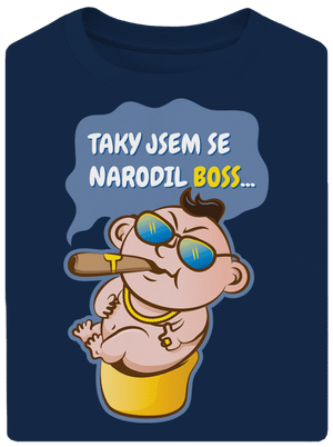 Boss unisex tričko oversized Midnight Blue