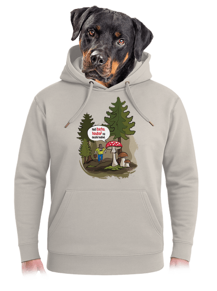 Bacha houbař unisex mikina premium Pastel Macchiato