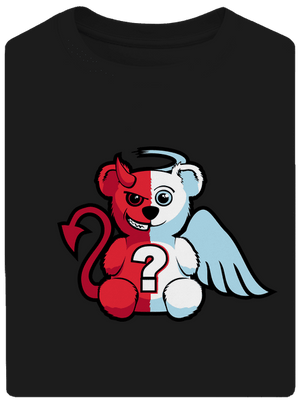 Anděl vs. ďábel unisex tričko oversized Black