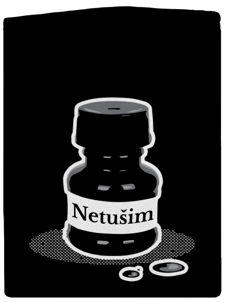 Netušim pánská mikina na zip Black