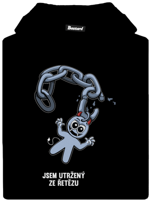 Utržený ze řetězu dětská mikina klokanka Black