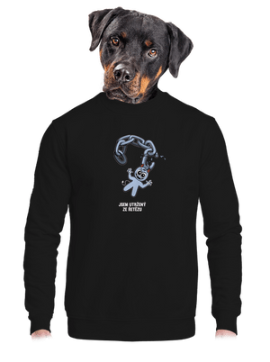 Utržený ze řetězu unisex mikina bez kapuce Black