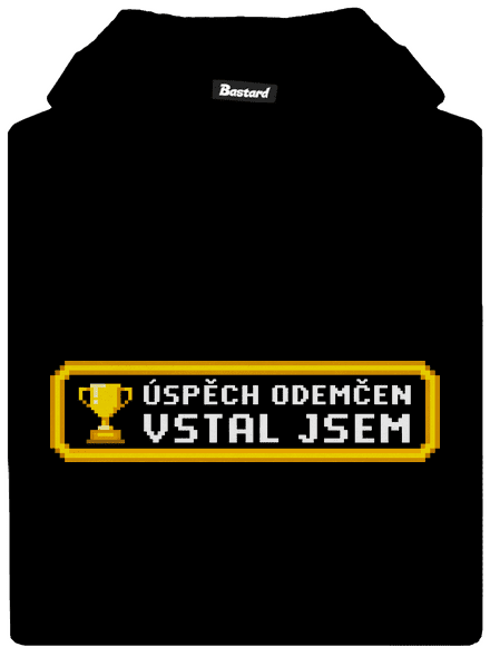 Vstal jsem dětská mikina klokanka Black