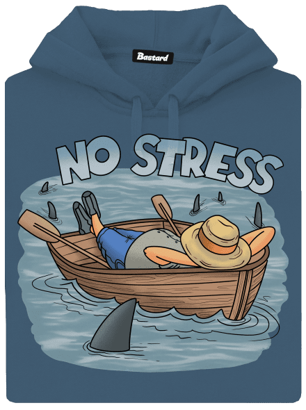 No stress dámská mikina klokanka Denim